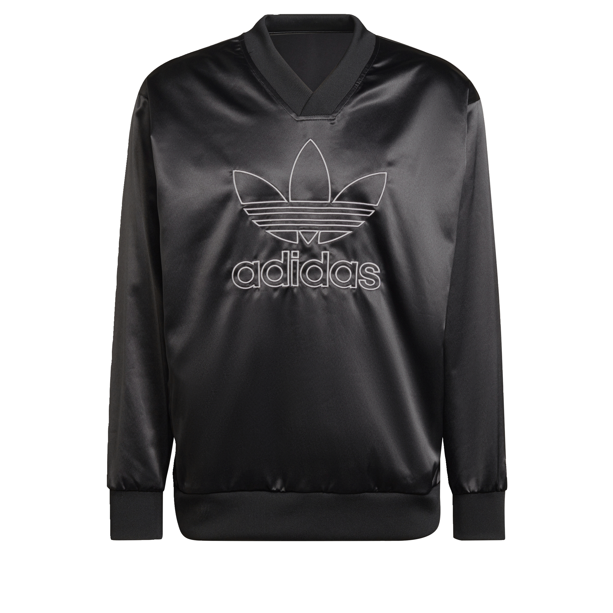 adidas Lifestyle Adicolor Classics Trefoil Satin V-Neck Jersey Men Black H11434