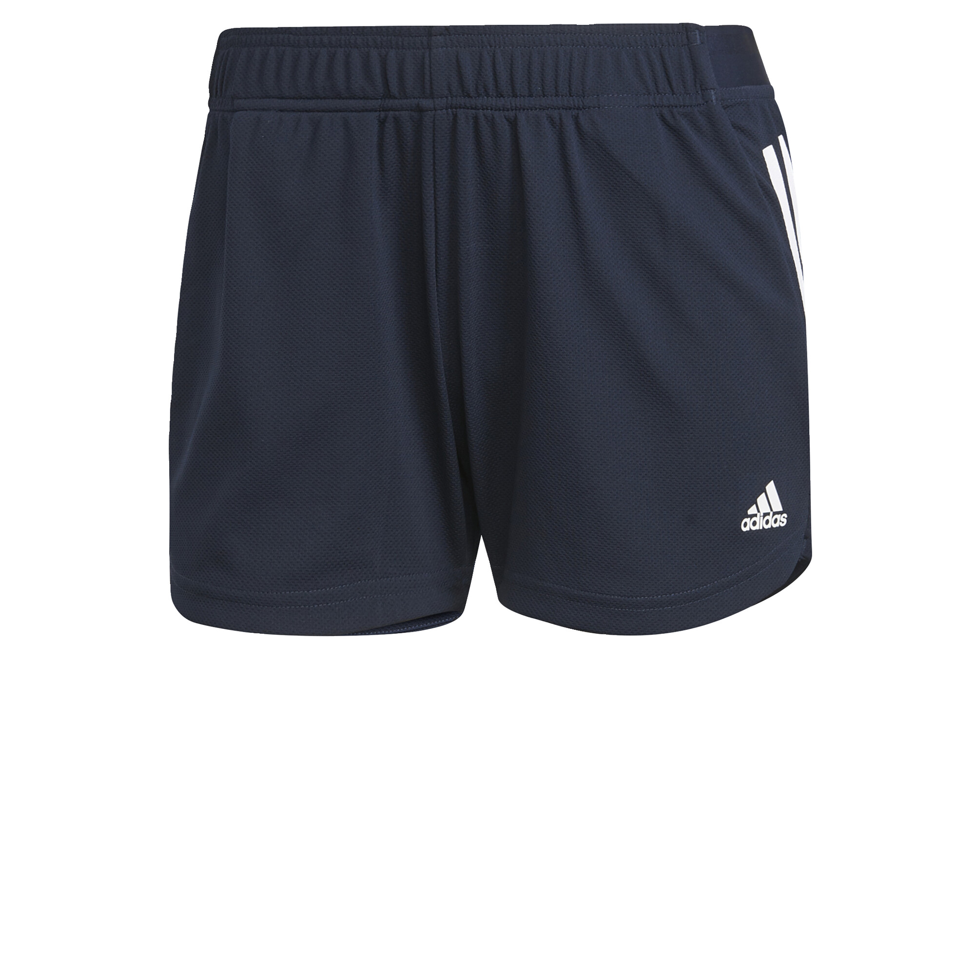 adidas Training Designed to Move Knit 3-Stripes Sport Shorts Women Blue H45574